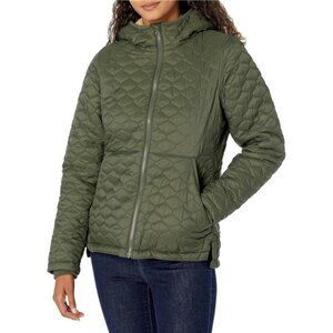 Women's Lightweight Quilted Full-Zip Water-Resistant Sherpa-Lined Hooded Puffer